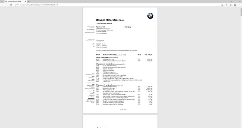 BMW X6 cena 153000 przebieg: 123000, rok produkcji 2017 z Czeladź małe 172